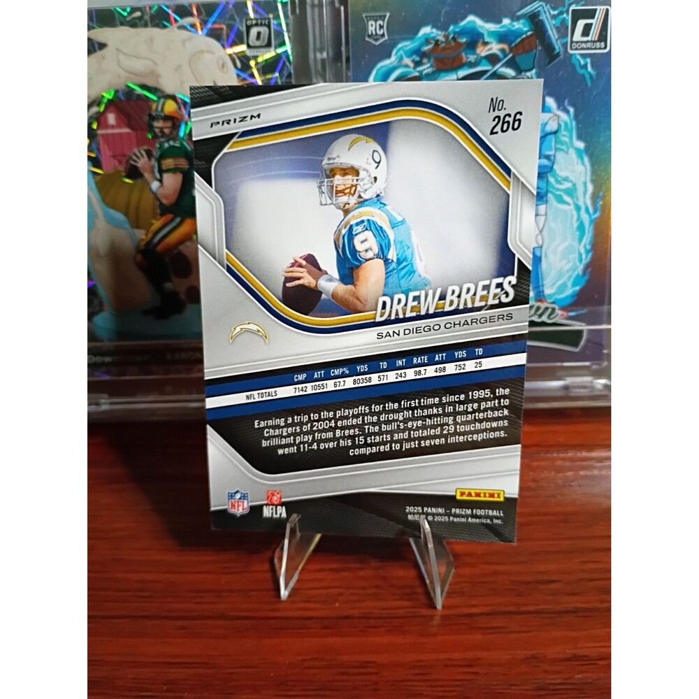 2025 Panini Prizm - Drew Brees #266 Red White & Blue Prizm Pack Fresh - Picture 2 of 2